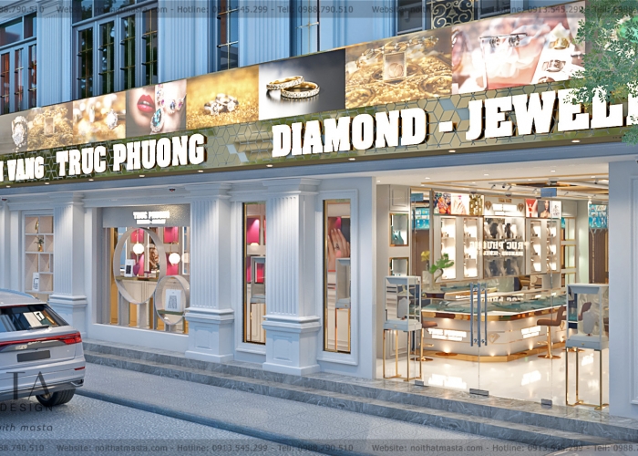 Thiết kế tiệm vàng Trúc Phương, Hóc Môn